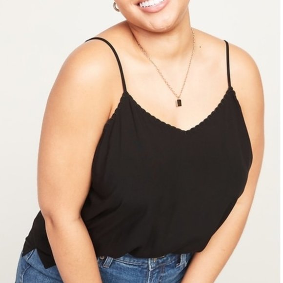 OLD NAVY PLUS SIZE SCALLOPED-EDGE CAMI TOP - Picture 1 of 4